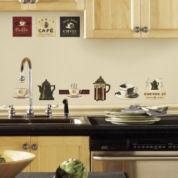 RoomMates RMK1254SCS Coffee House Peel & Stick Wall Decals