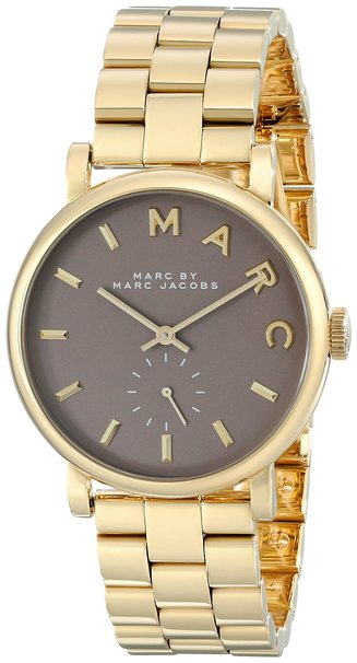 Marc by March Jacobs Baker Gold Tone Grey Dial Watch
