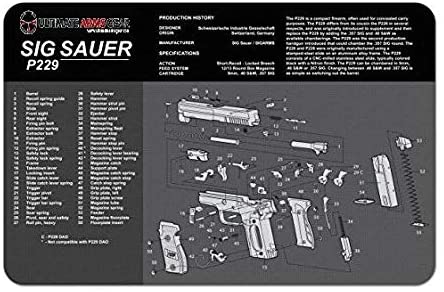 Ultimate Arms Gear Gunsmith & Armorer's Cleaning Work Tool Bench Gun Mat For SIG Sauer SIG P229 Pistol Handgun