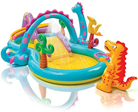 Intex Dinoland Inflatable Play Center, 119in X 90in X 44in, for Ages 2