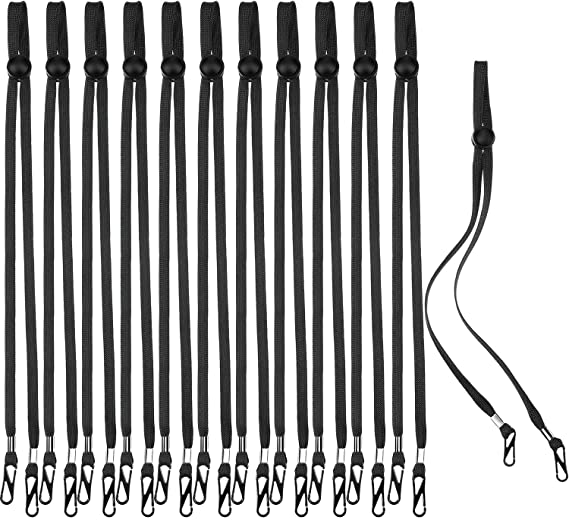 Face Cover Extender Holder Lanyard Adjustable Face Cover Strap Hook Anti-Slip Face Cover Buckle Strap Clips to Protect Ears (12 Pieces)