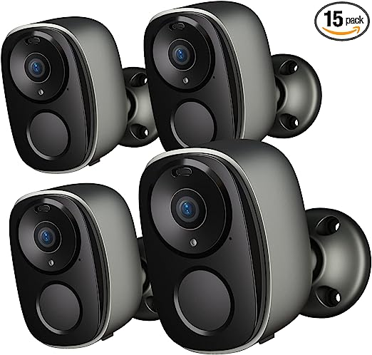 Security Cameras Wireless Outdoor, 2K Battery Powered Camera for Home Security with IP65, SD/ Free Cloud Storage, No Monthly Fee, AI Motion Detection, Color Night Vision, 2-Way Audio (BW4-G-4Pack)