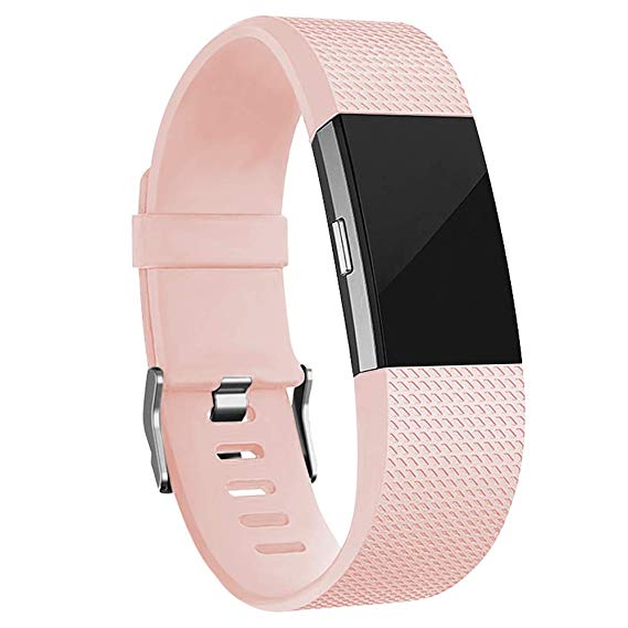 iGK Replacement Bands Compatible for Fitbit Charge 2, Adjustable Replacement Bands with Metal Clasp Classic Edition