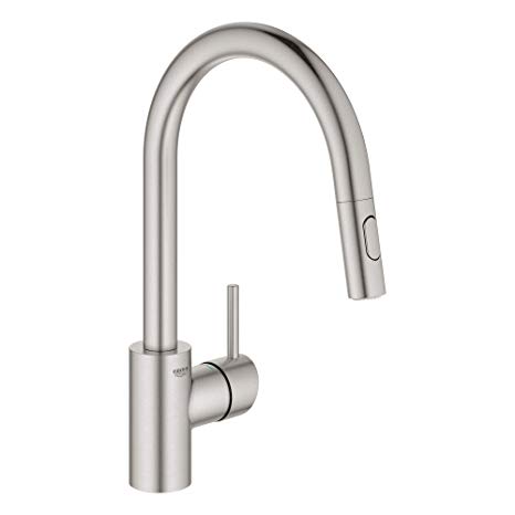 GROHE 32665DC3 Concetto Dual Spray Pull-Down Kitchen Faucet, SuperSteel InfinityFinish