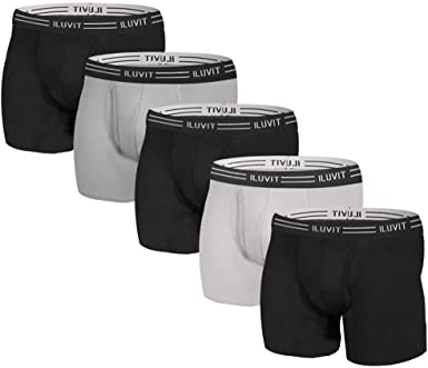 ILUVIT Mens Underwear Sports Boxer Briefs Mid Long Underwear Quick Dry Performance Multi Pack for Men