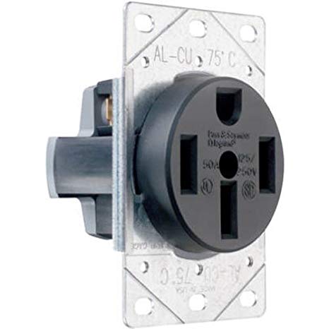 Legrand  -Pass & Seymour 3894CC6 Flush Outlet 50-Amp 125-volt/250-volt Three Pole Four Wire