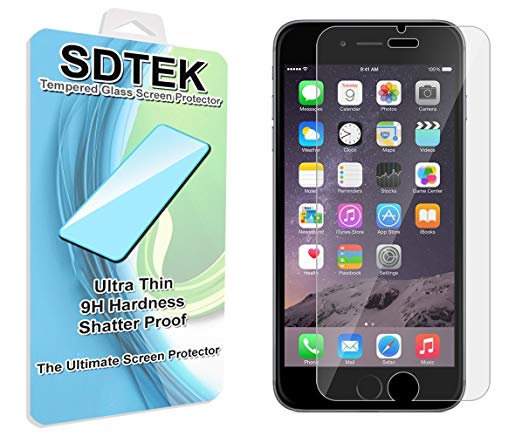 SDTEK Screen Protector for iPhone 8/7 / 6s / 6 Tempered Glass Premium Screen Guard