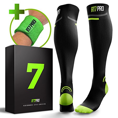 Running Compression Socks - Pro Compression Socks for Women & Men - Knee High Socks for Pregnancy, Travel & Nurses - Best Running Accessories - Graduated Athletic Fit Boosts Circulation & Recovery