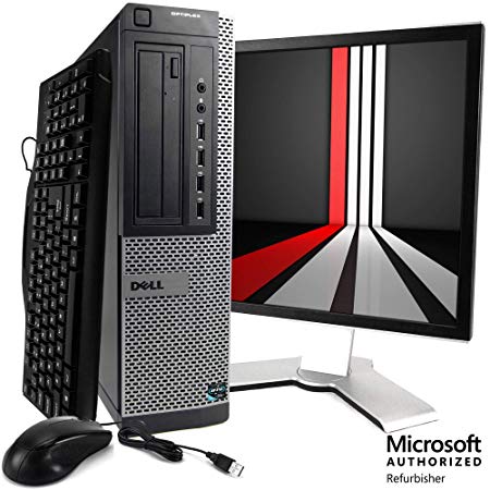 Wireless Desktop Computer Package Compatible with Dell Optiplex 7010, Intel Quad Core i5 3.2GHz, 8gb Ram, 500GB, 22" LCD, DVD, WiFi, Keyboard, Mouse, Windows 10 Pro (Renewed) by Blair Technology Group