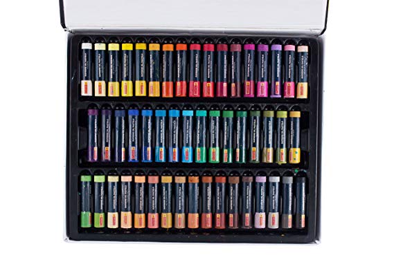 Camlin Kokuyo Supreme Oil Pastel Set - 50 Shades (Multicolor)