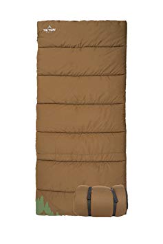 TETON Sports Evergreen Canvas Sleeping Bag; Warm and Comfortable Sleeping Bag for Camping or Hunting; Mild Weather Sleeping Bag Perfect for a Family Campout in the Backyard or the Great Outdoors