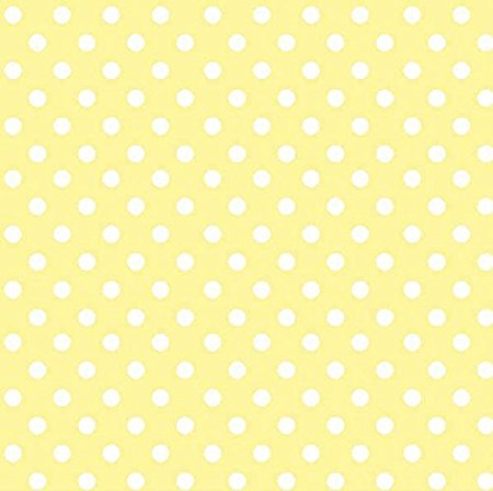 SheetWorld PC-W512 PC-W512 Fitted Portable / Mini Crib Sheet - Pastel Yellow Polka Dots Woven - Made In USA