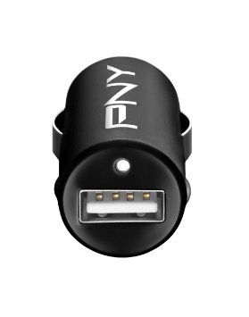 PNY 12-24 Volt 2.4 Amp Universal USB Port Car Charger - Black (P-P-DC-UF-K01-GE)