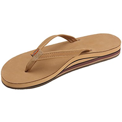 Rainbow Sandals Women's Premier Leather Double Stack Narrow Strap