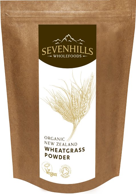 Sevenhills Wholefoods Organic New Zealand Wheatgrass Powder 500g Soil Association certified organic