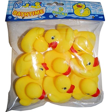 Bathtime Water Toys 9 Rubber Ducks