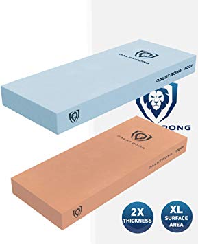 DALSTRONG - Premium Whetstones - Extra Large Grit Stones - Top-Grade Corundum - Thick - Ultra-Durable… (#1000/#400 Grit Set)