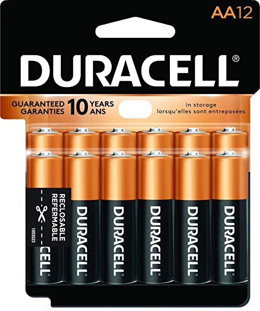 Duracell Coppertop AA Alkaline Battery - 12 Pack