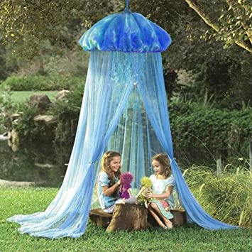 OUYAWEI Kids Baby Princess Room Bed Jellyfish Shape Curtain Canopy Summer Mosquito Net Kids Room Decor Cute