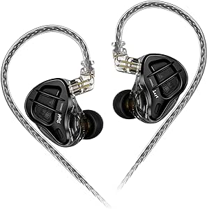 KZ ZAR in-Ear Monitor 7BA 1DD Hybrid 8 Drivers Earbuds HiFi Bass Noise Isolation Earphones, Clarity in All Frequency Stereo Sound Comfortable Headphones for Audio Engineers, Musicians(No Mic)