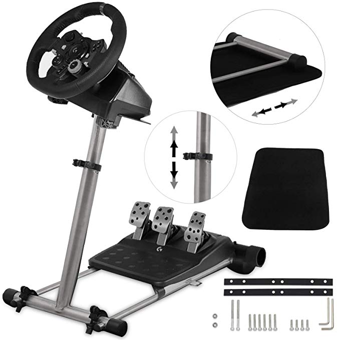 VEVOR Steering Wheel Stand Steering Wheel Column 360° Stepless Adjustable Wheel Stand Pro Shifter Mount Stand Logitech G29/G920 & G25/G27 Racing Wheel, Wheel Pedals Not Included (Stand, Adjustable)