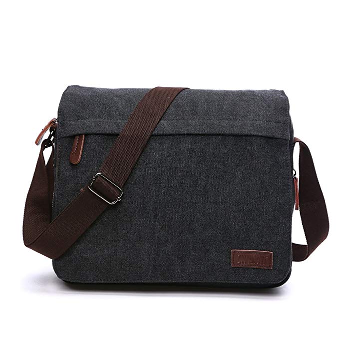 NANJUN Vintage Canvas Messenger Bag Shoulder Bags for Men Women