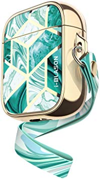 i-Blason Cosmo Series Case Designed for Airpods, 360° Protective Stylish AirPods Case Cover Compatiable with Apple AirPods 1st/2nd (Jade)