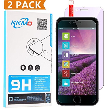 2 PACK iPhone 6/6S Plus 5.5 IN Screen Protector KKMO [Real 9H Hardness] Ultra Clear Ballistic Tempered Glass Film [No-Bubble Installation]