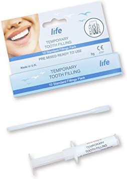 LIFE "Temporary Tooth Filling Dental First Aid Cavity Hole Fill Kit – Ready Mixed in Easy Use Syringe Dispenser".