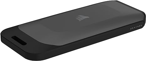 Corsair EX100U 2TB Portable USB Type-C Storage Drive - Blazing-Fast Storage to Any PC/Mac/Console, Gen2 x2 Connection, Up to 20Gbps, Plug and Play, Included USB Type-C and USB Type-A Cables - Black