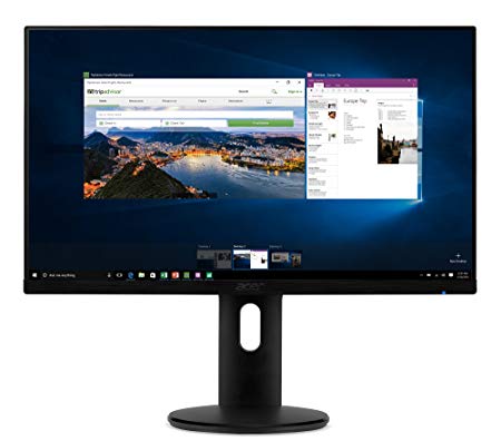 Acer ET241Y Abmir 23.8" Full HD (1920 x 1080) IPS Zero Frame Monitor with Tilt/Height Adjustment and Built-in Speakers (HDMI & VGA port)