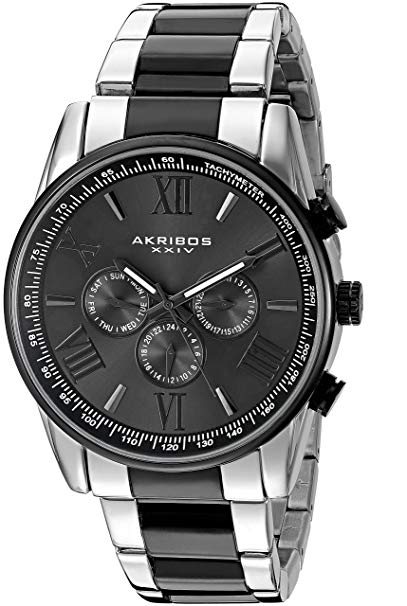 Akribos XXIV Men's AK736 Ultimate Swiss Quartz Multi-Function Stainless Steel Bracelet Watch
