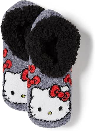 Hello Kitty Women's Teddy Fur Slipper Socks