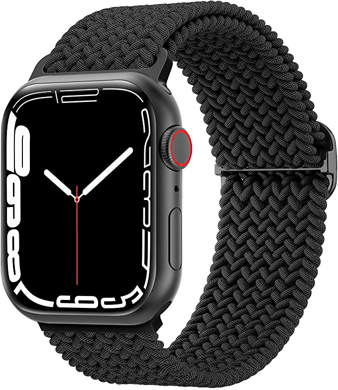 Elastic Solo Loop Bands for Apple Watch Band 38mm 40mm 41mm 42mm 44mm 45mm, Adjustable Stretchy Braided Sport Replacement Sport Straps Women Men for iWatch Series 8/7/6/5/4/3/2/1 SE