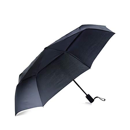 Going Places Wind-Resistant Travel Umbrella | Auto Open & Close | Folding | Compact | Portable | for Men and Women | Packable