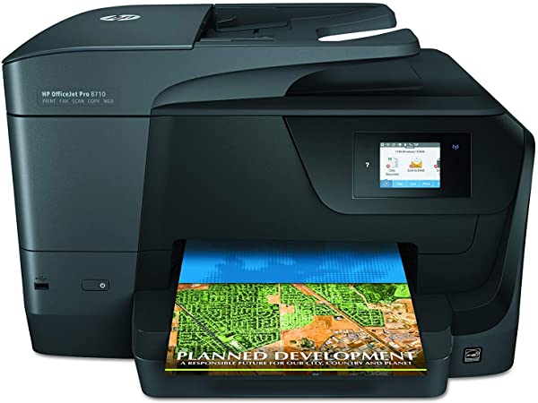 HP OfficeJet Pro 8710 All-in-One Wireless Printer, HP Instant Ink or Amazon Dash replenishment ready (M9L66A), Black