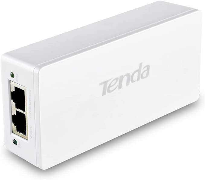 Tenda 30W Gigabit Ethernet PoE  Injector Adapter, 802.3at & 802.3af Compliant (POE30G-AT)