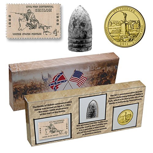Civil War 150th Anniversary Commemorative Set: With Stamp, Coin and Bullet