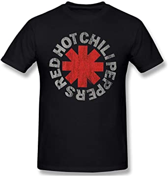 Red Hot Chili Peppers Men's Classic Asterisk T-Shirt Black Asterik Logo Rock Group Punk Hippie