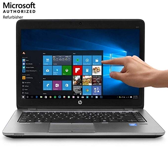 HP EliteBook 840 G1 14" HD  Touchscreen Business Laptop Computer, Intel Dual Core i5-4200U up to 2.6GHz, 8GB RAM, 256GB SSD, USB 3.0, VGA, WiFi, RJ45, Windows 10 Professional (Certified Refurbished)