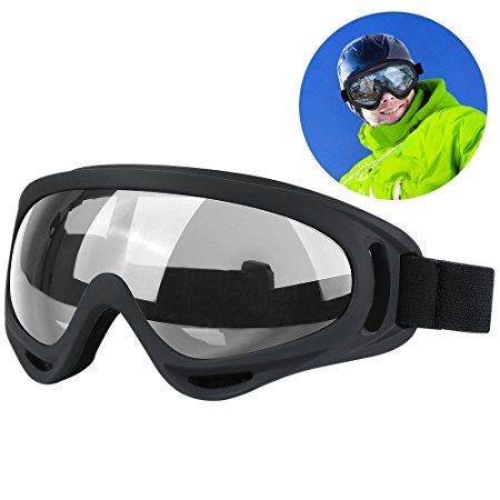 Ski Goggles SiFREE UV400 Protective with Windproof Dustproof Anti-shock Anti-Glare Lenses Skate Glasses for Ice-Skate Snowboard Snowmobile Bicycle Motorcycle