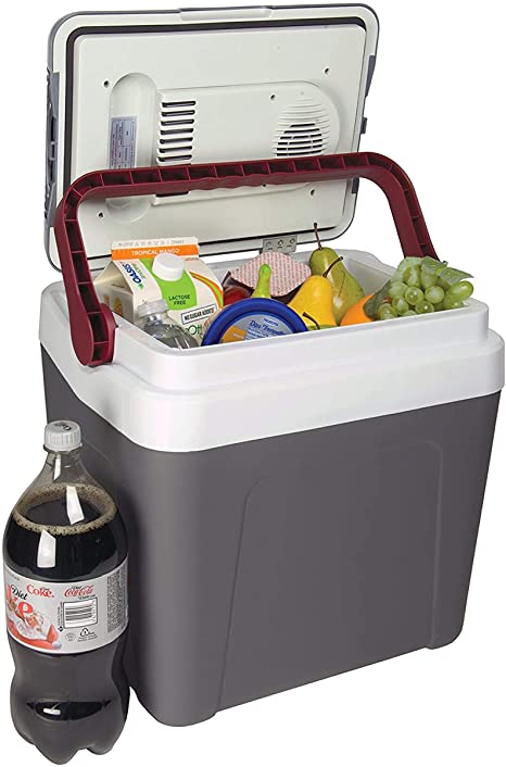 Koolatron Fun Kool Thermoelectric Iceless 12V Electric Cooler, 24L / 26 Quart Capacity, for Camping, Travel, Truck, SUV, Car, Boat, RV, Trailer, Tailgating, Made in North America