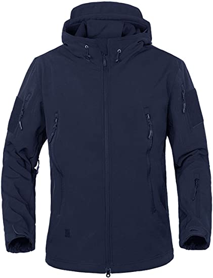 TACVASEN Military Waterproof Men's Softshell Jacket Fleece Lining Camouflage Outdoor Coat