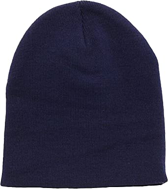 Top Level Short Plain Beanie - Winter Unisex Plain Knit Hat