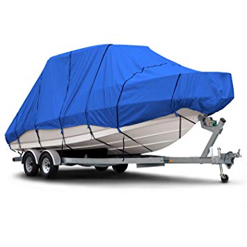 Budge 600 Denier Boat Cover fits Hard TopT-Top Boats B-621-X4 16 to 18 Long Gray