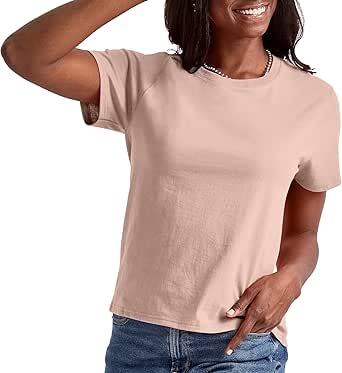 Hanes Womens Essentials T-Shirt, Cotton Crewneck Tee, Classic Fit T-Shirt For Women