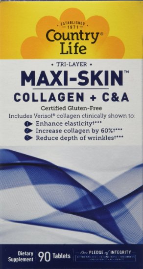 Country Life Maxi-Skin Collagen   C & A 90 Tabs