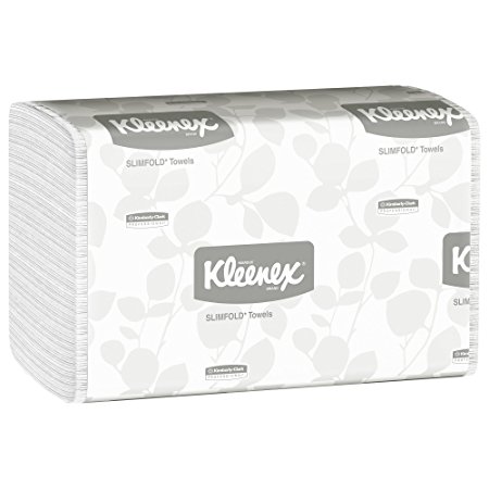 Hand Towels Kleenex Slimfold (04442) with Fast-Drying Absorbency Pockets, White, 90 Towels / Clip, 24 Packs / Case