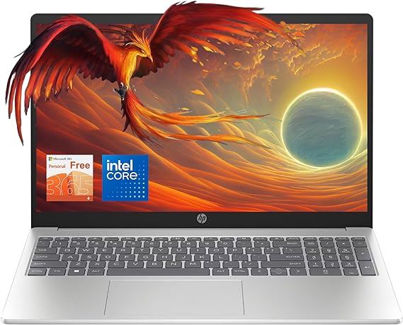 hp Newest Essential 15 Laptop, 16GB RAM, 640GB(128GB SSD 512GB USB), 15.6" Anti-Glare Display, Intel Quad-Core Processor, Office 365 1-Year, Upto 11hrs Battery, Type-C, Fast Charging, Win11S, JVQ mp