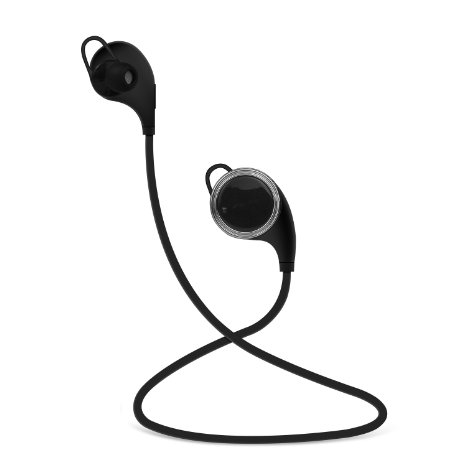SUFUM In Ear Earbuds Earphones Wireless Bluetooth Headphones with Ergonomic Design In-Ear Sport Headset with Mic (Black)